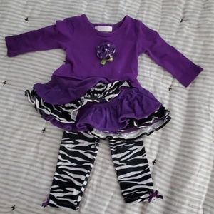 Ruffled top with matching pants